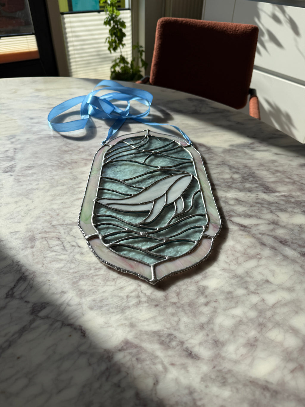 Stained Glass Suncatcher - The Big Whale