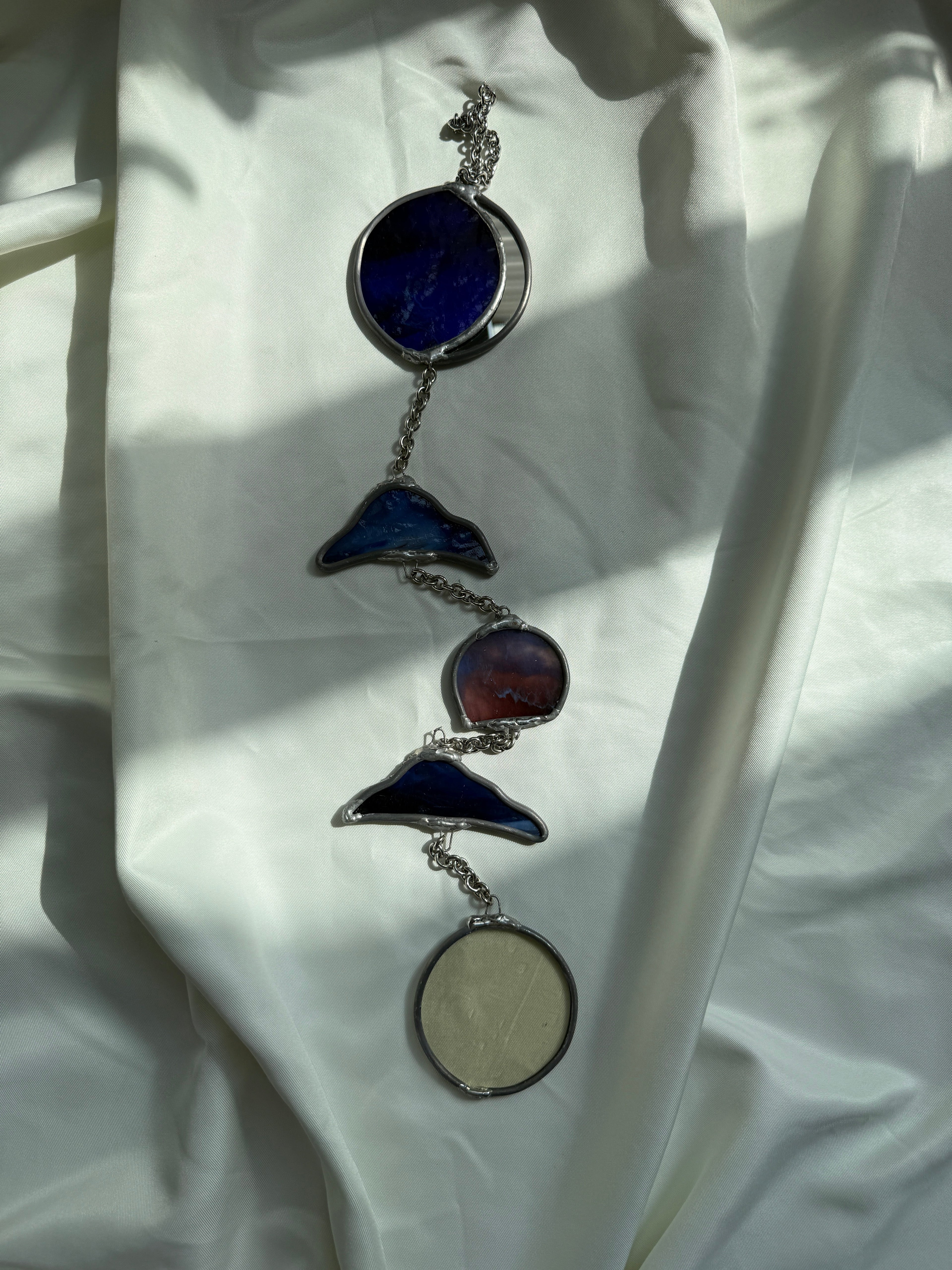 Moon&sun Celestial Chain of hangers Deep Blue