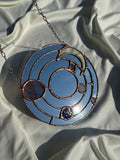 Cosmic Reflections Stained Glass Mirror