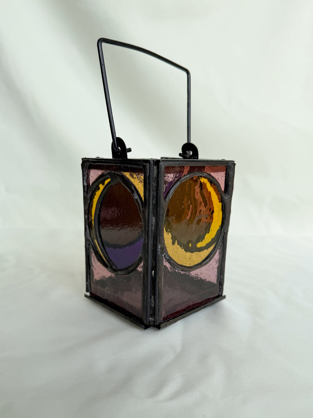 Moon&sun Stained Glass Candle Lattern