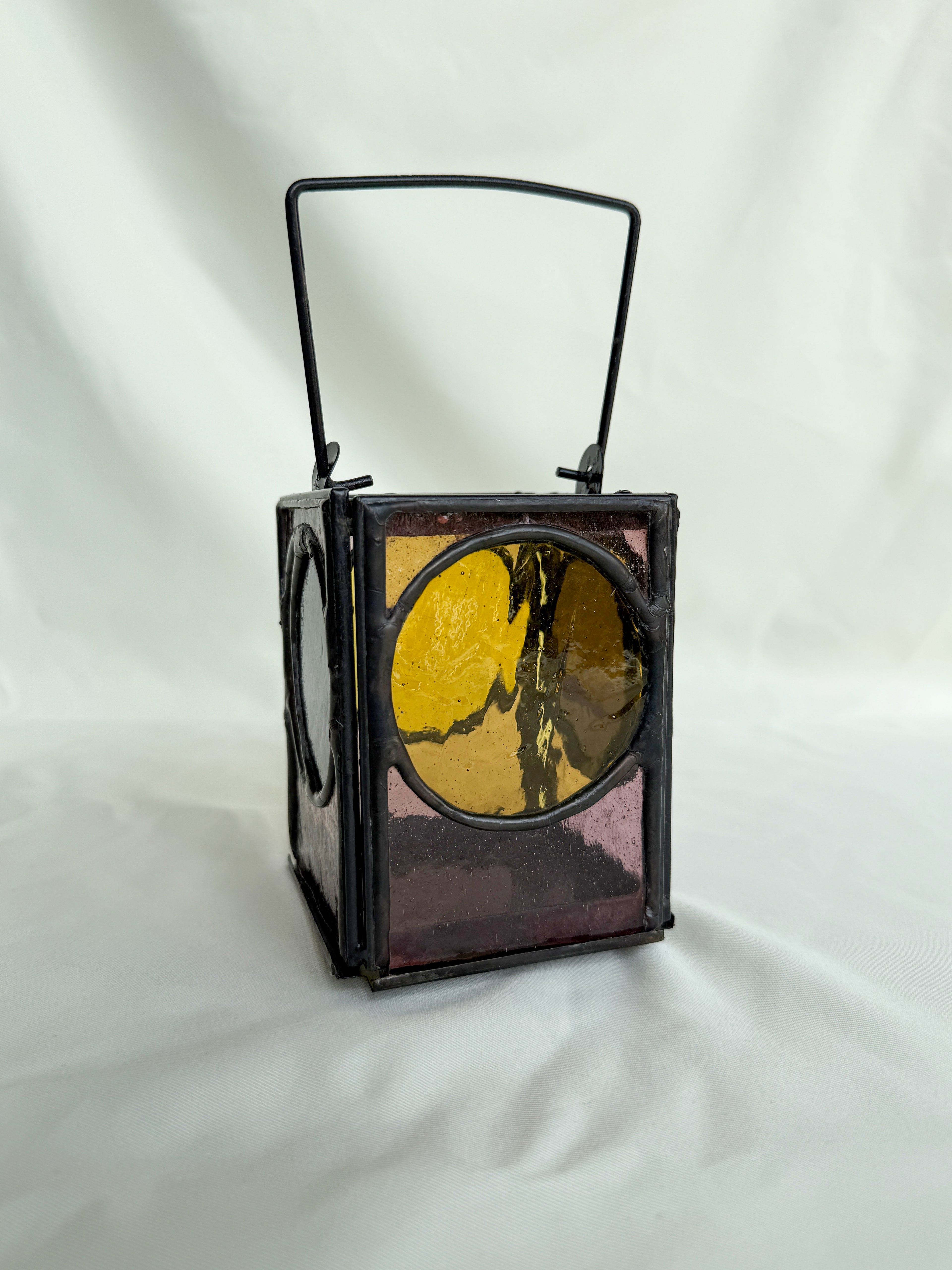 Moon&sun Stained Glass Candle Lattern
